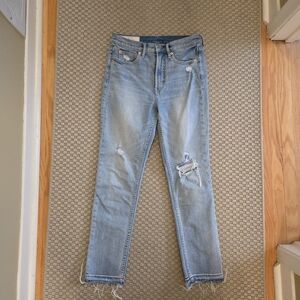 Light Blue Distressed Women's Jeans